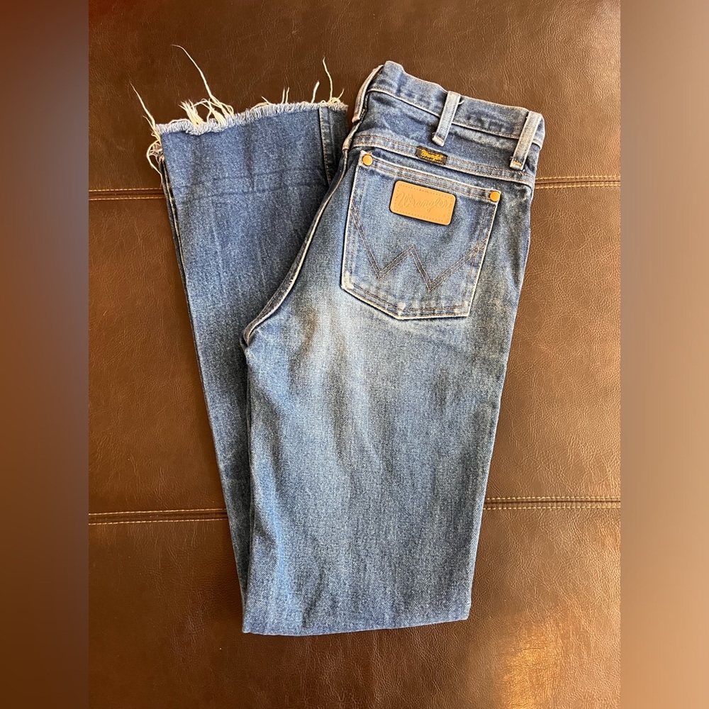 Cropped cowboy cut wranglers